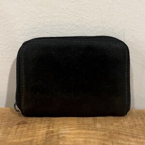Gucci VTG canvas black small wallet coin purse‎